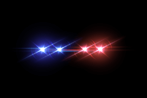 Stock image of flashing police lights