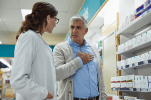 discussion with pharmacist about heartburn