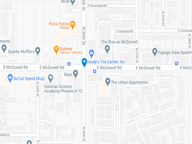 google map image of pedestrian crash site