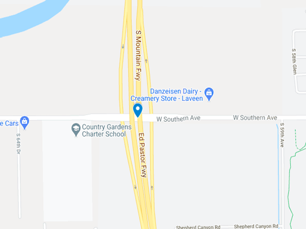 google map image of site of hit-and-run 