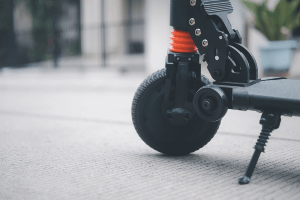 Stock image of a motorized scooter