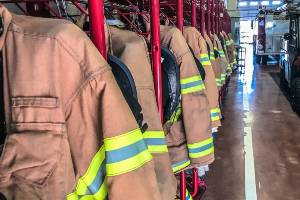 firefighter jackets at fire station