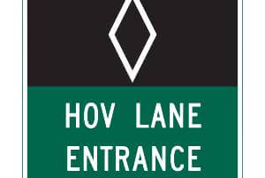 sign for hov lane 