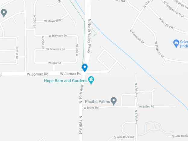 google maps image of jomax road and 19th avenue