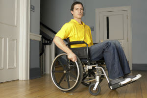 man sitting in a wheelchair