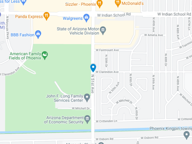map of West Phoenix near 51st Avenue
