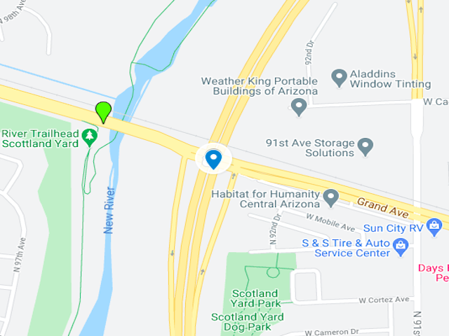 map of peoria on Loop 101 near Grand Avenue