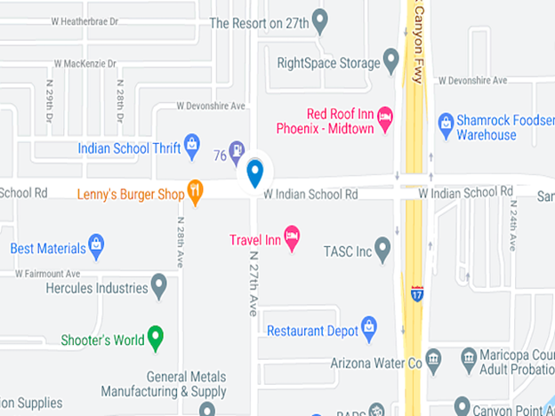 google map image of indian school road and 27th avenue