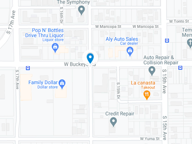 map of downtown phoenix at w buckeye road