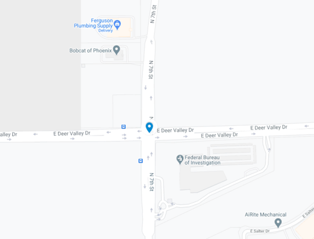 google map image of north 7th street in phoenix