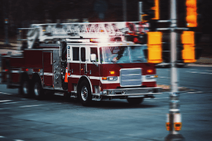 Stock image of fire rescue truck 