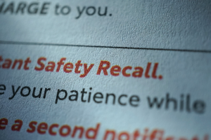document detailing a safety recall