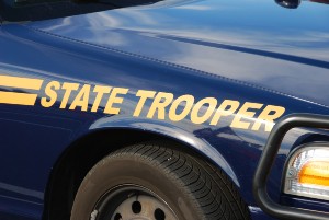 image of the side of a state trooper car