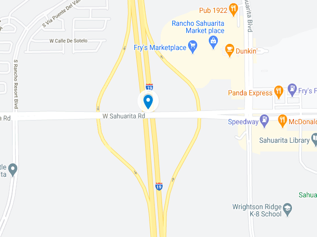 google map of i-19 overpass in tucson