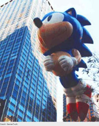 Sonic the Hedgehog Crashes Into Columbus Circle